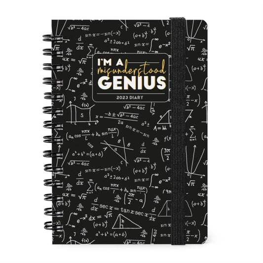 Small Weekly Spiral Bound Diary 12 Month 2023 - Genius