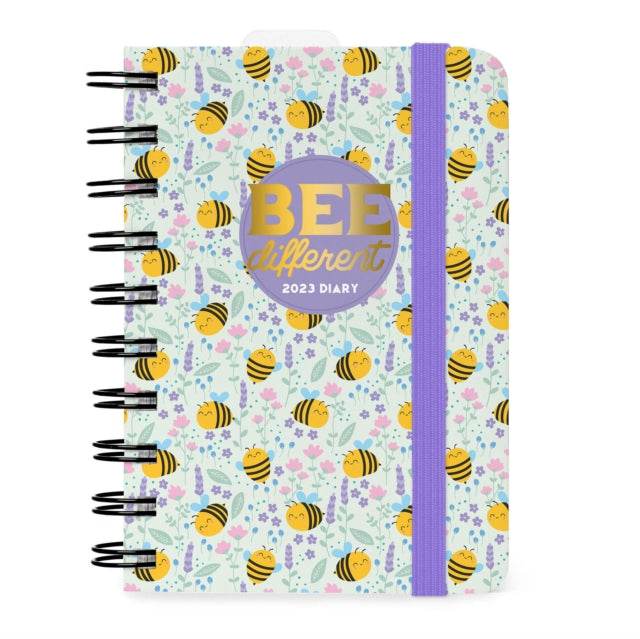 Small Daily Spiral Bound Diary 12 Month 2023 - Bee