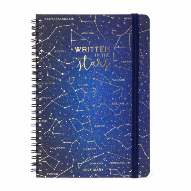 Large Weekly Spiral Bound Diary 12 Month 2023 - Stars