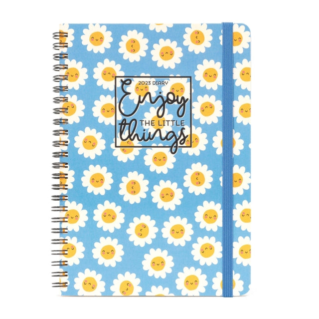 Large Weekly Spiral Bound Diary 12 Month 2023 - Daisy