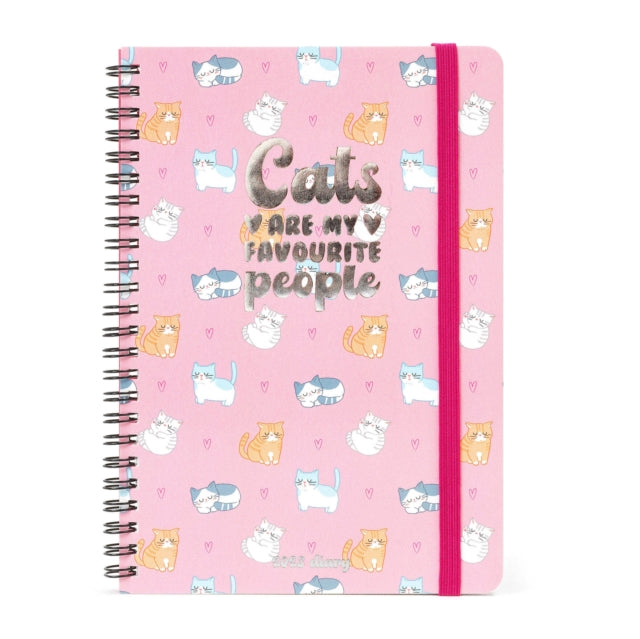 Large Weekly Spiral Bound Diary 12 Month 2023 - Kitty