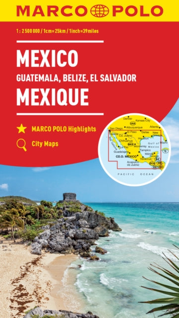 Mexico Marco Polo Map: Includes Guatemala, Belize and El Salvador