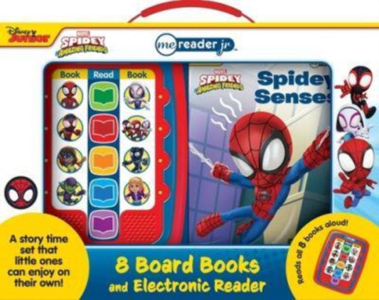 Marvel Spidey and His Amazing Friends: Me Reader Jr 8 Board Books and Electronic Reader Sound Book Set: Me Reader Jr: 8 Board Books and Electronic Reader