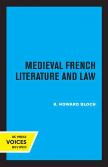 Medieval French Literature and Law