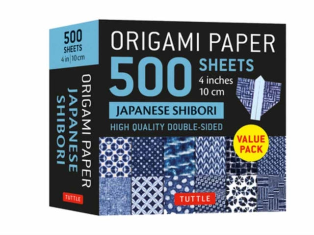 Origami Paper 500 sheets Japanese Shibori 4" (10 cm): Tuttle Origami Paper: Double-Sided Origami Sheets Printed with 12 Different Blue & White Patterns