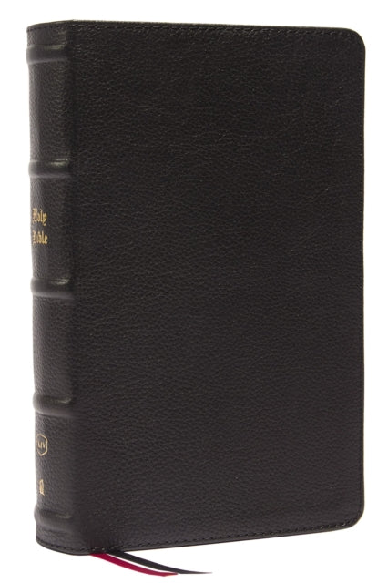 KJV, Personal Size Large Print Single-Column Reference Bible, Genuine Leather, Black, Red Letter, Comfort Print: Holy Bible, King James Version