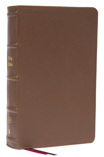KJV, Personal Size Large Print Single-Column Reference Bible, Genuine Leather, Brown, Red Letter, Comfort Print: Holy Bible, King James Version