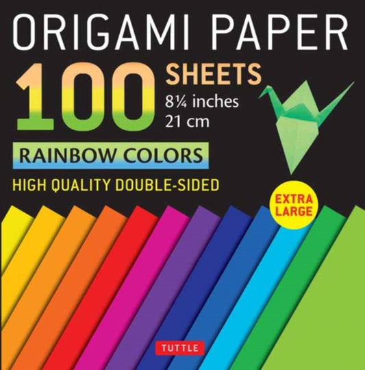 Origami Paper 100 sheets Rainbow Colors 8 1/4" (21 cm): Double-Sided Origami Sheets Printed with 12 Different Color Combinations (Instructions for 5 Projects Included)