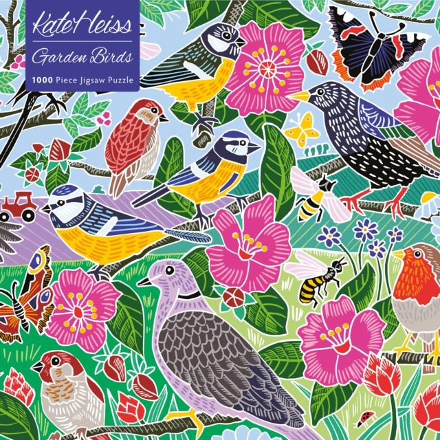 Adult Jigsaw Puzzle: Kate Heiss: Garden Birds: 1000-piece Jigsaw Puzzles