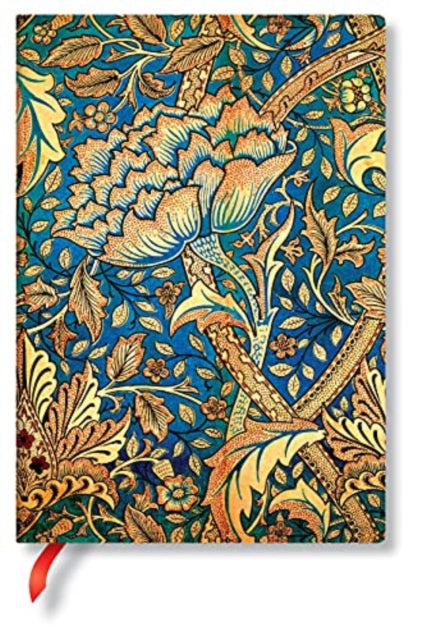 William Morris Windrush, Midi Lined Flexi Journal: Flexi softcover, 100 gsm, ribbon marker, memento pouch, book edge printing