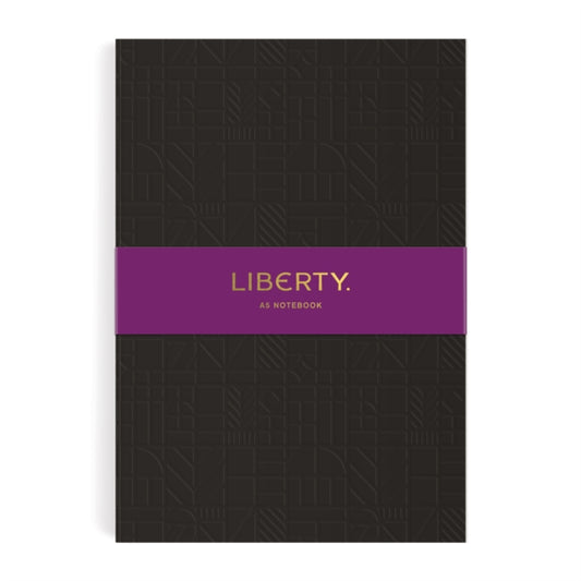 Liberty Black Tudor A5 Embossed Journal