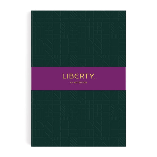 Liberty Dark Green Tudor A5 Embossed Journal