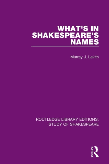 What's in Shakespeare's Names