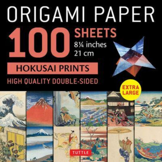 Origami Paper 100 sheets Hokusai Prints 8 1/4" (21 cm): Extra Large Double-Sided Origami Sheets Printed with 12 Different Prints (Instructions for 5 Projects Included)