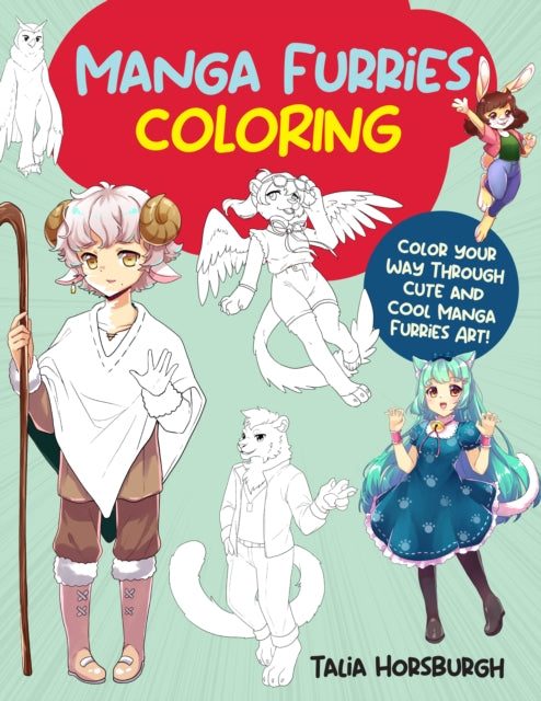 Manga Furries Coloring: Color your way through cute and cool manga furries art!