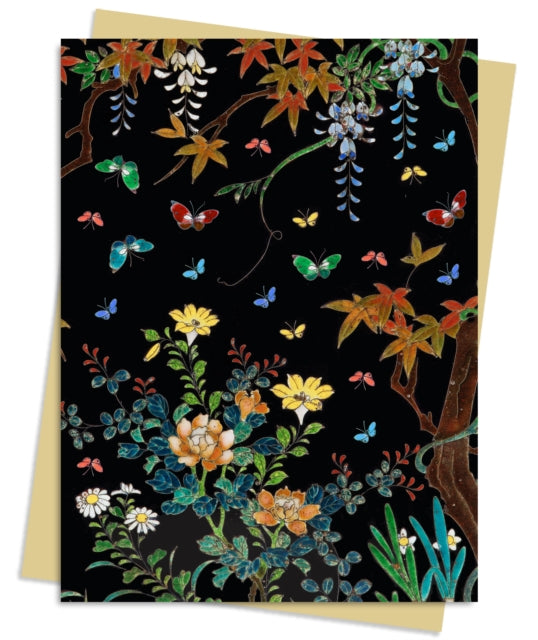 Ashmolean Museum: Cloisonne Casket with Flowers and Butterflies Greeting Card Pack: Pack of 6
