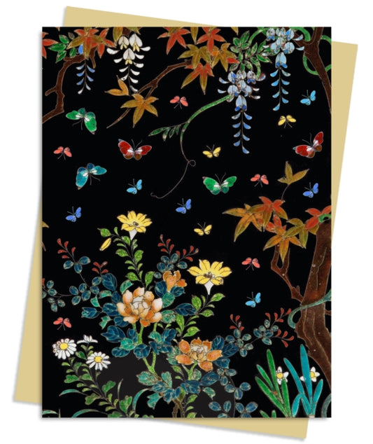 Ashmolean Museum: Cloisonne Casket with Flowers and Butterflies Greeting Card Pack: Pack of 6