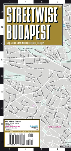 Streetwise Budapest Map - Laminated City Center Street Map of Budapest, Hungary: City Plan