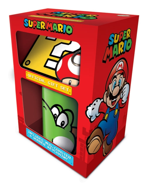 Super Mario (Yoshi) Mug Coaster Keychain Gift Set