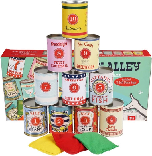 Traditional tin can alley game