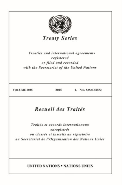 Treaty Series 3025 (English/French Edition)