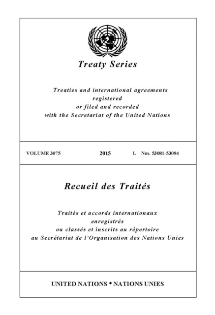 Treaty Series 3075 (English/French Edition)