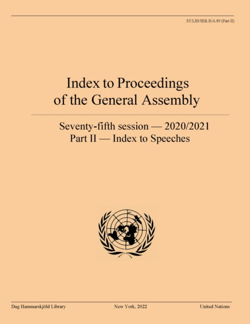 Index to Proceedings of the General Assembly 2020/2021: Part II - Index to Speeches