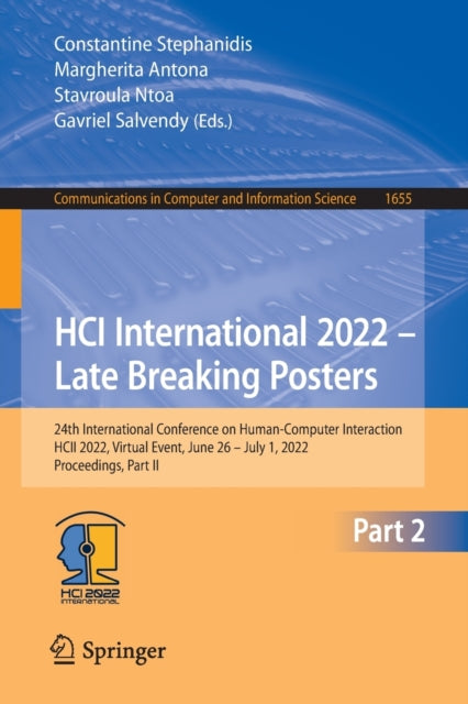 HCI International 2022 - Late Breaking Posters: 24th International Conference on Human-Computer Interaction, HCII 2022, Virtual Event, June 26 - July 1, 2022, Proceedings, Part II