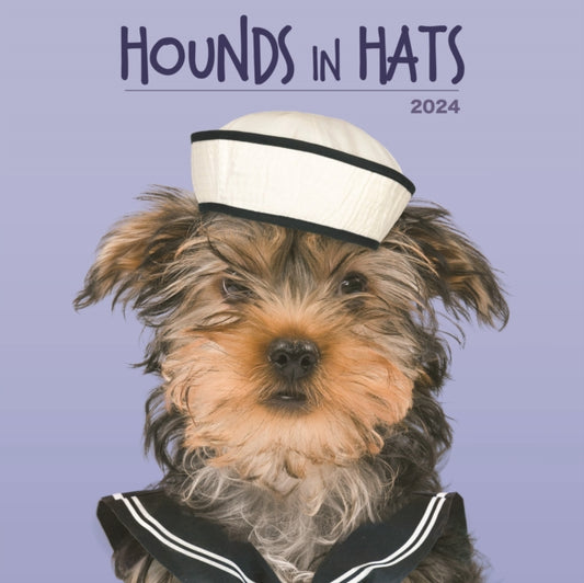 Hounds in Hats Square Wall Calendar 2024