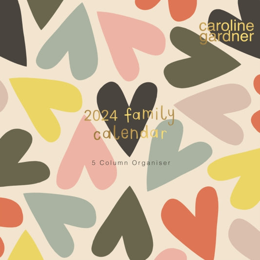 Caroline Gardner Hearts Planner Wall Calendar 2024