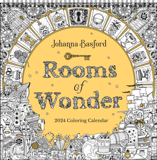 Johanna Basford 2024 Coloring Wall Calendar: Rooms of Wonder
