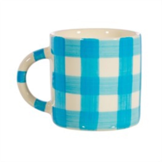 Gingham Mug Blue