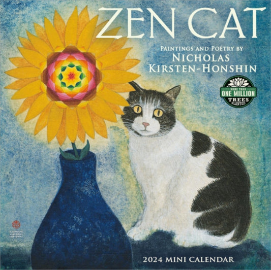 ZEN Cat 2024 Mini Calendar: Paintings and Poetry by Nicholas Kirsten-Honshin