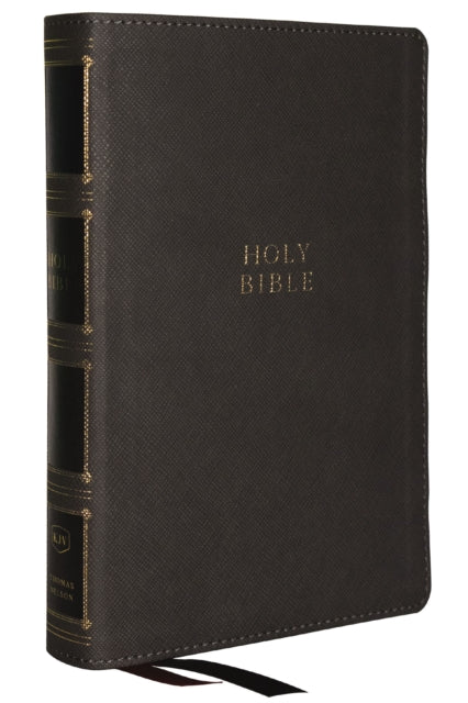 KJV Holy Bible: Compact Bible with 43,000 Center-Column Cross References, Gray Leathersoft w/ Thumb Indexing (Red Letter, Comfort Print, King James Version)