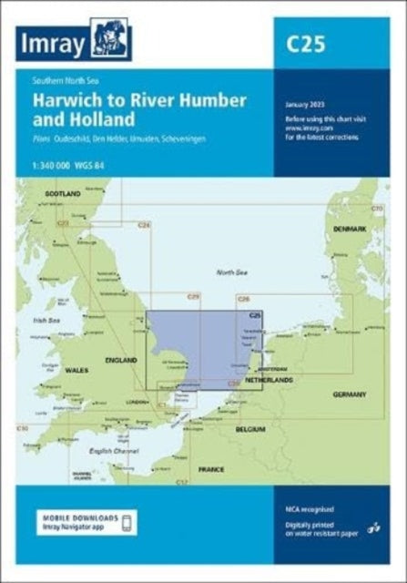 Imray Chart C25: Harwich to River Humber and Holland