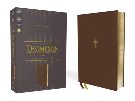 NASB, Thompson Chain-Reference Bible, Leathersoft, Brown, 1995 Text, Red Letter, Comfort Print