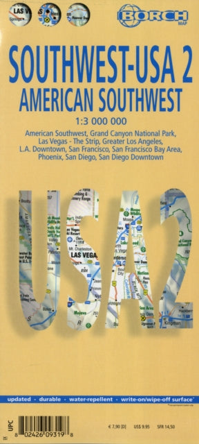 USA Southwest - American Southwest, Borch Map: Southwest USA, American Southwest, Grand Canyon National Park, Las Vegas - The Strip, Greater Los Angeles, L.A. Downtown, San Francisco, San Francisco Bay Area, Phoenix, San Diego, San Diego Downtown