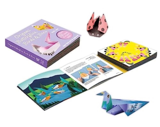 Origami Butterflies, Birds & Bees: Paper Block Plus 64-Page Book