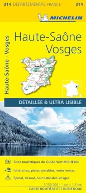 Haute-Saone  Vosges - Michelin Local Map 314: Map