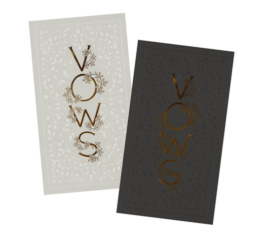 Wedding Vows Book: A Set of Heirloom-Quality Vow Books with Foil Accents and Hand Drawn Illustrations