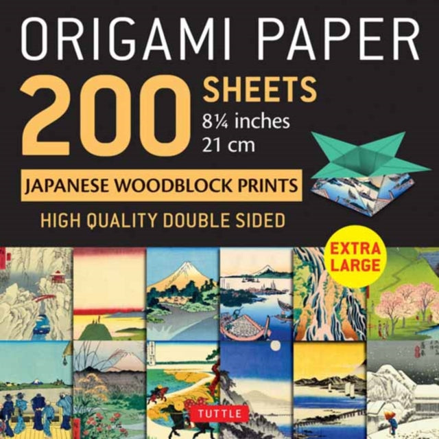 Origami Paper 200 sheets Japanese Woodblock Prints 8 1/4": Extra Large Tuttle Origami Paper: High-Quality Double Sided Origami Sheets Printed with 12 Different Prints (Instructions for 6 Projects Included)