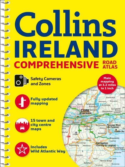 Comprehensive Road Atlas Ireland: A4 Spiral