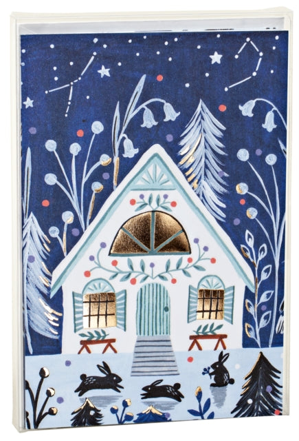 Cozy Winter Cabin Big Notecard Set