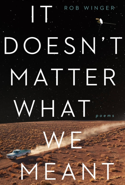 It Doesn't Matter What We Meant: Poems