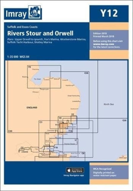 Imray Chart Y12: Rivers Stour and Orwell