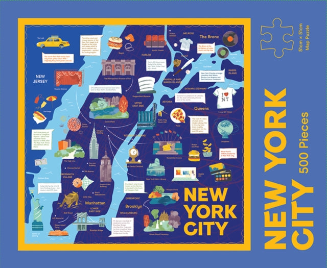 New York City Map Puzzle: 500-Piece Jigsaw Puzzle