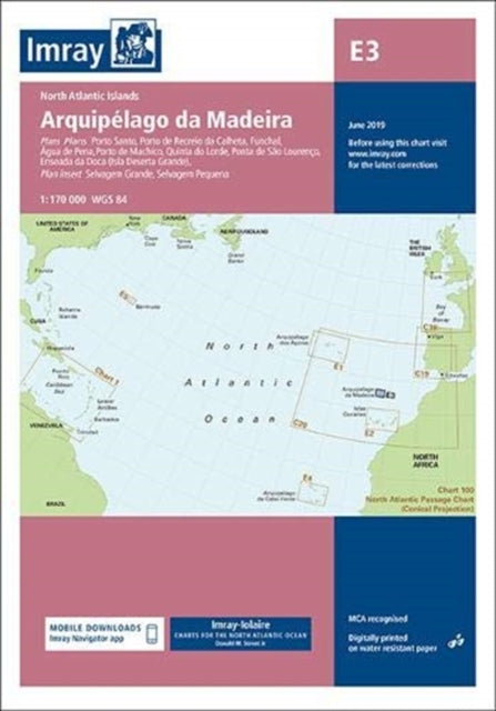 folded,Imray Chart E3: Arquipelago da Madeira
