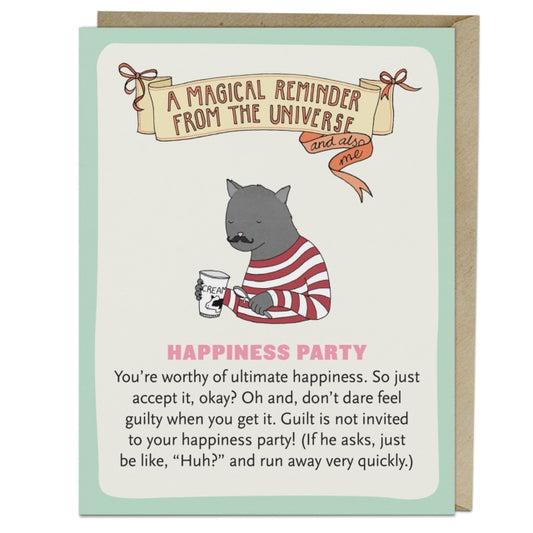 6-Pack Em & Friends Happiness Party Affirmators! Greeting Cards