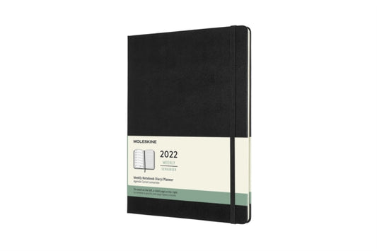 Moleskine 2022 12-Month Weekly Extra Large Hardcover Notebook: Black