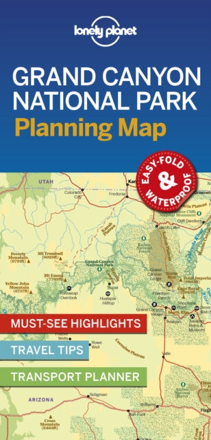 folded,Lonely Planet Grand Canyon National Park Planning Map